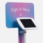 Bouncepad Original Elevate + Branding Board (inc USB Cable) | Apple iPad 8th & 9th Gen 10.2 (2020 - 2021) | White | Covered Front Camera and Home Button