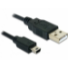 DeLOCK USB 2.0-A / USB mini-B 5pin - 0.70m cable USB 0,70 m USB A Mini-USB B Negro