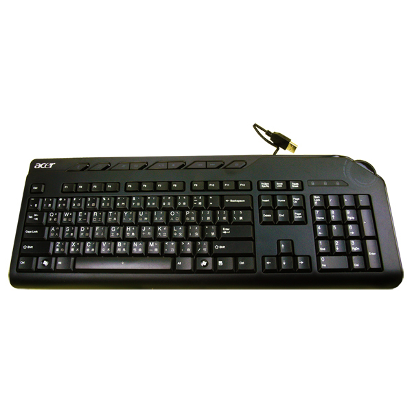KB.USB0B.070 keyboard USB QWERTY Greek Black