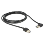 DeLOCK 1m USB 2.0 A m/m 90° USB cable USB A Black