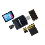 Integral USB3.0 CARDREADER DUAL SLOT SD MSD UHS2 card reader USB 3.2 Gen 1 (3.1 Gen 1) Black