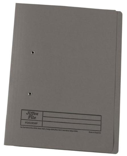 Image of Rexel Jiffex Foolscap Transfer File Grey (50)