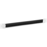 Rackmount.IT 1U Blind Plate with Brush - WHITE Sideplate