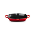 LE CREUSET quadratische Grillpfanne 30cm kirschrot