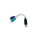 AddOn Networks USB - PS/2 PS/2 cable 0.2 m 2x 6-p Mini-DIN USB A Multicolour