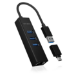 ICY BOX IB-HUB1419-LAN USB 3.2 Gen 1 (3.1 Gen 1) Type-A Black