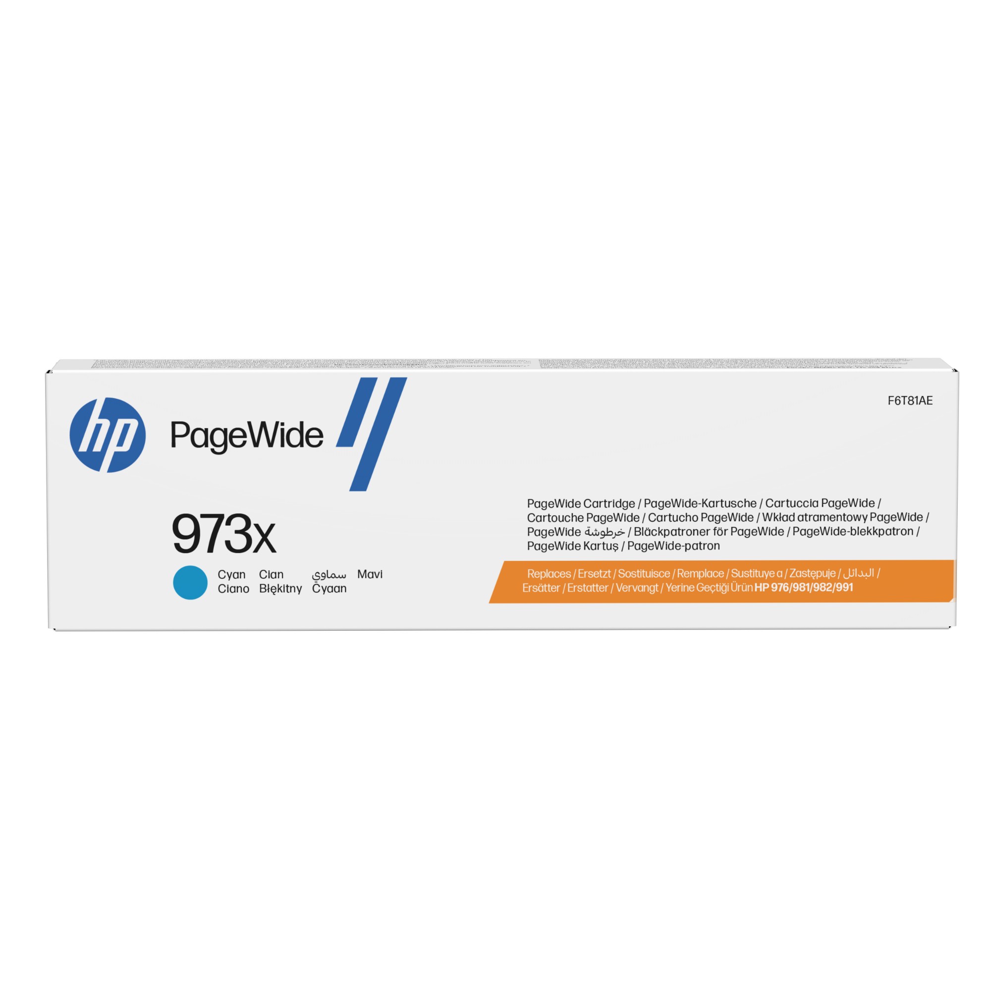 HP F6T81AE/973X Ink cartridge cyan, 7K pages ISO/IEC 24711 85.5ml for HP PageWide P 55250/Pro 452/Pro 477