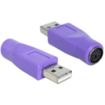 DeLOCK 65461 cable gender changer USB-A PS/2 Violet