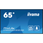 iiyama LH6554UHS-B1AG Signage Display Digital signage flat panel 165.1 cm (65") LCD Wi-Fi 4K Ultra HD Black Built-in processor Android 11 24/7