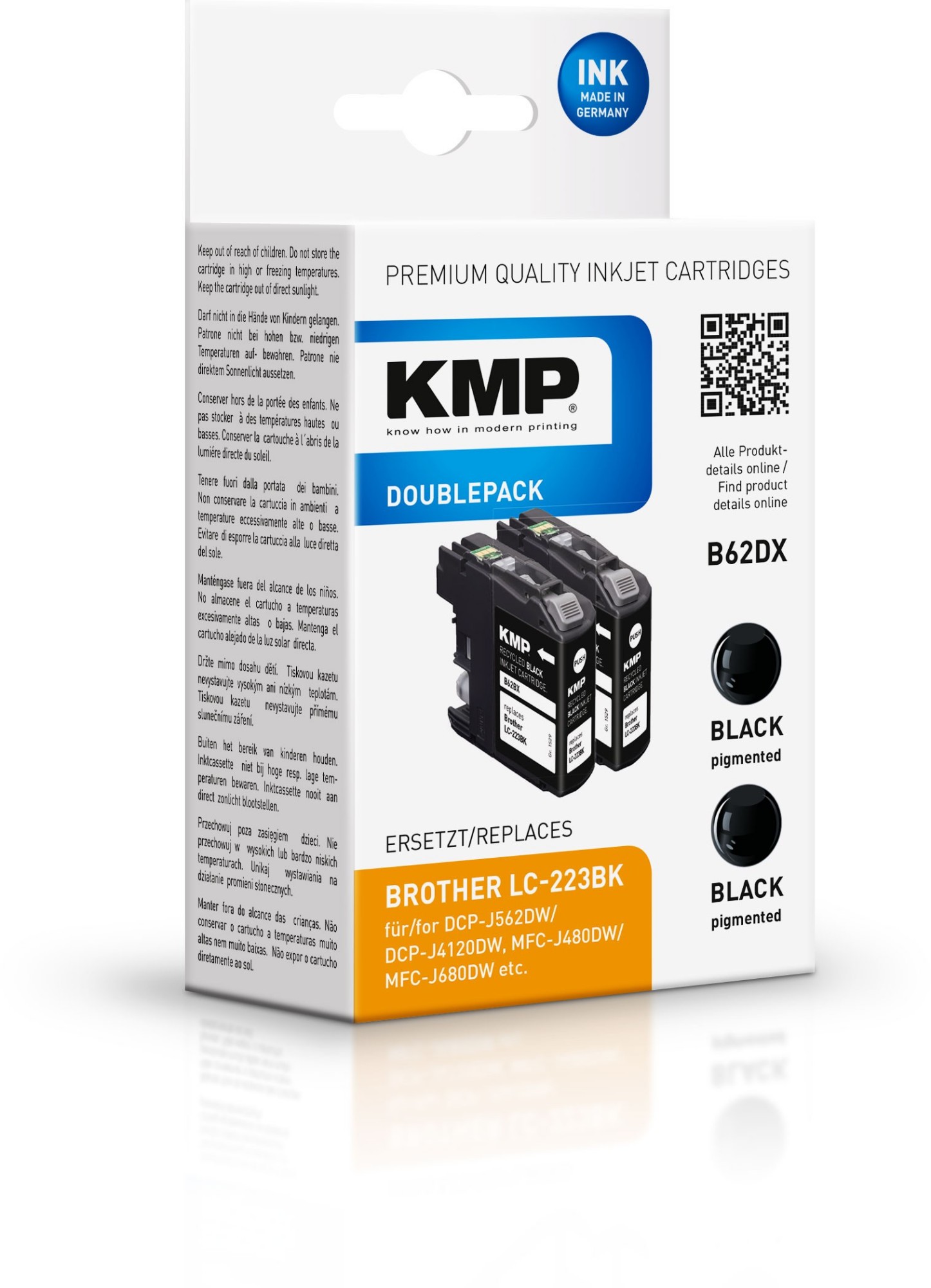 KMP B62DX ink cartridge 2 pc(s) Compatible Black
