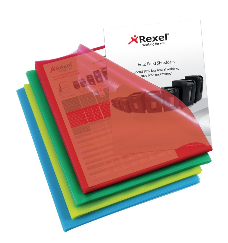 Image of Rexel Cut Flush Folders A4 Assorted (100)
