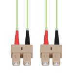 AddOn Networks 9m SC to SC Lime Green OM5 Duplex OFNP (Plenum-Rated) Fiber Patch Cable