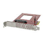 StarTech.com U.2 to PCIe Adapter for 2.5" U.2 NVMe SSD - SFF-8639 - x4 PCI Express 4.0