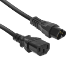 ACT Netsnoer C6 - C13 zwart 0,2 m