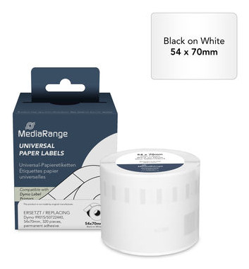 Image of MediaRange Multi-purpose paper labels. for label printers using Dymo®