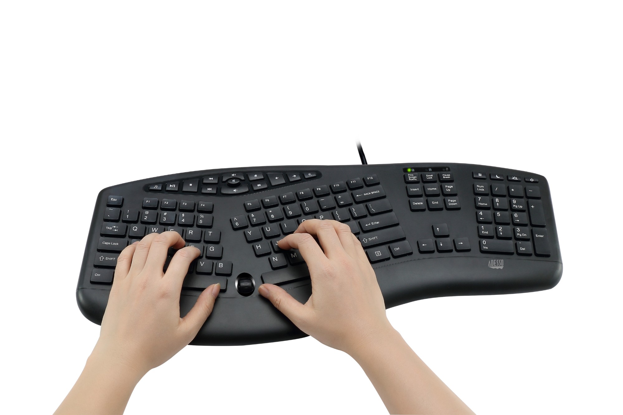 Adesso TruForm Ergonomic Desktop Keyboard AKB-160UB-UK