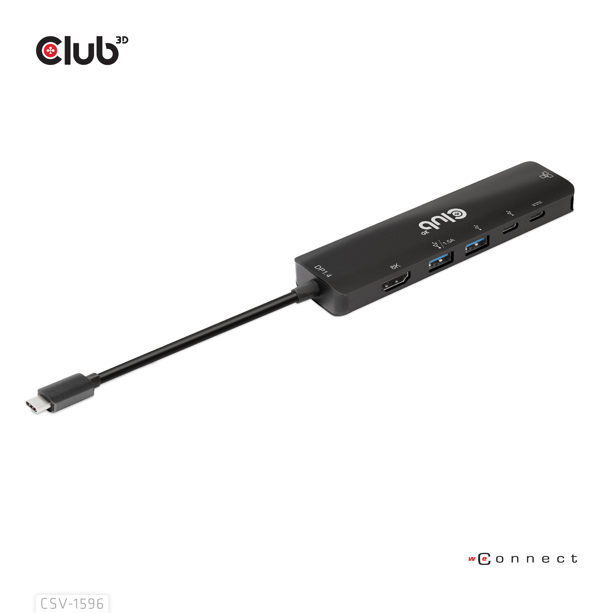 Image of CLUB3D USB Gen1 Type-C, 6-in-1 Hub with HDMI 8K30Hz, 2xUSB Type-A,...