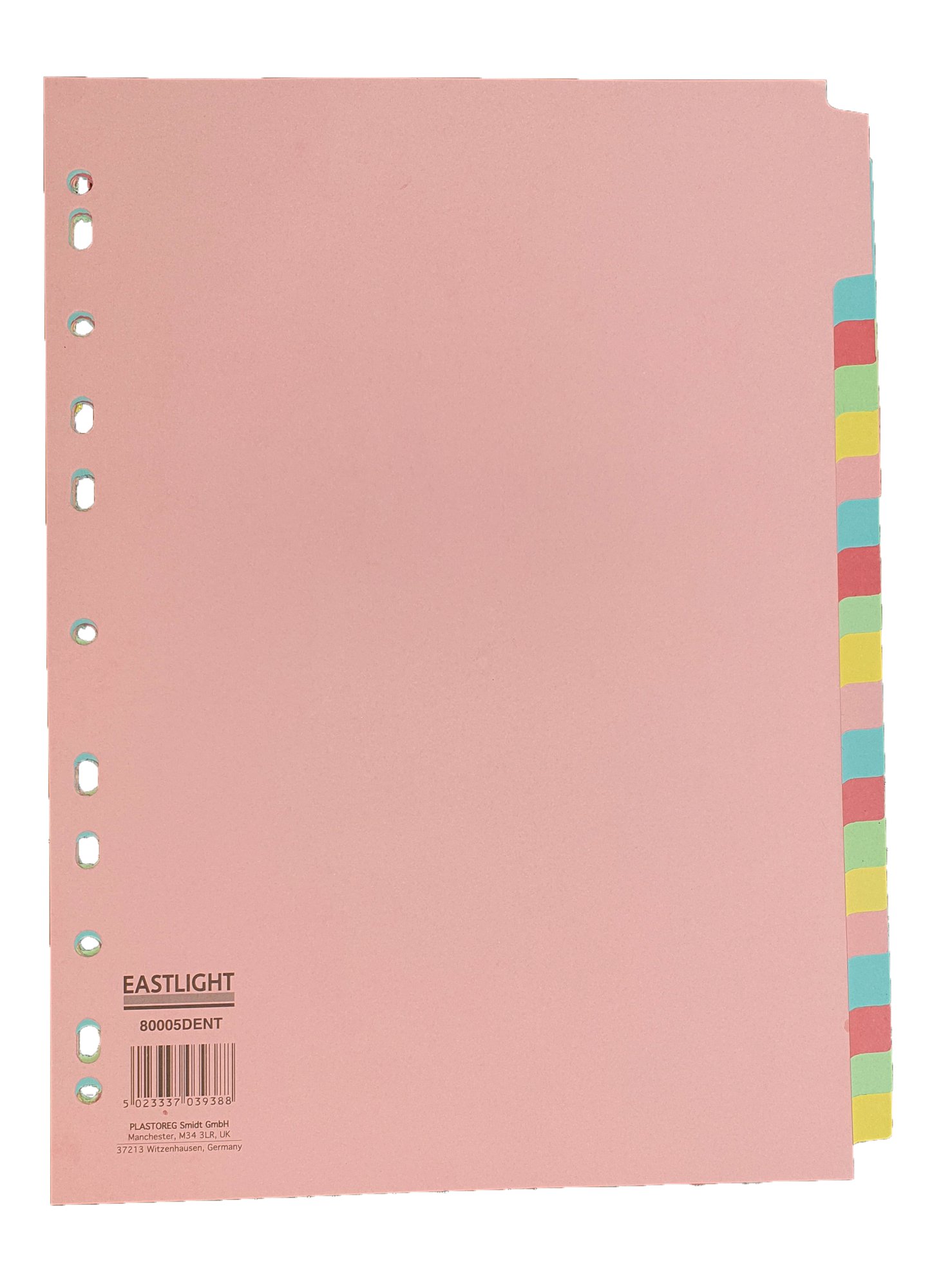 CTS Wholesale Subject Divider A4 20 Part Pastel