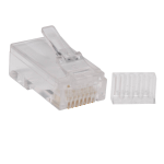 Tripp Lite N230-100 Cat6 RJ45 Modular Connector Plug with Load Bar, Solid/Stranded Conductor Round Cat6 Wire, 100-pack