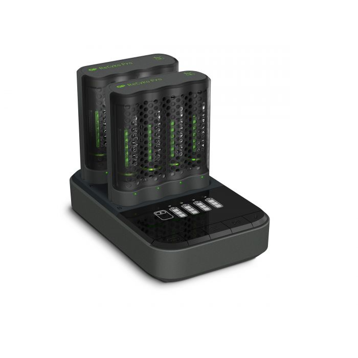 EU Product - GP Pro 2 x P461 + 8 AA Photoflash battery charger with a charging station thumbnail