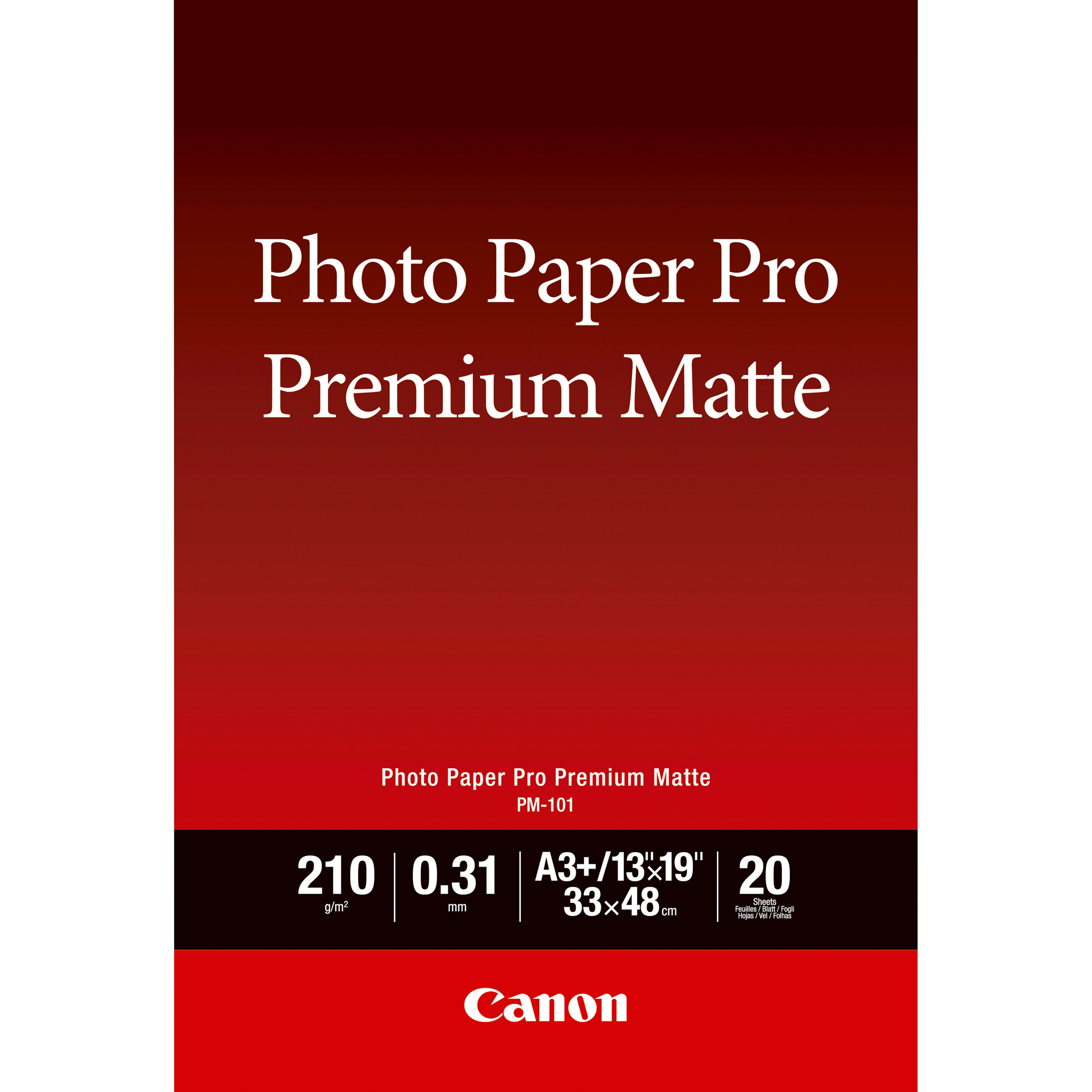 Image of Canon PM-101 Premium Matte Photo Paper A3 Plus - 20 Sheets