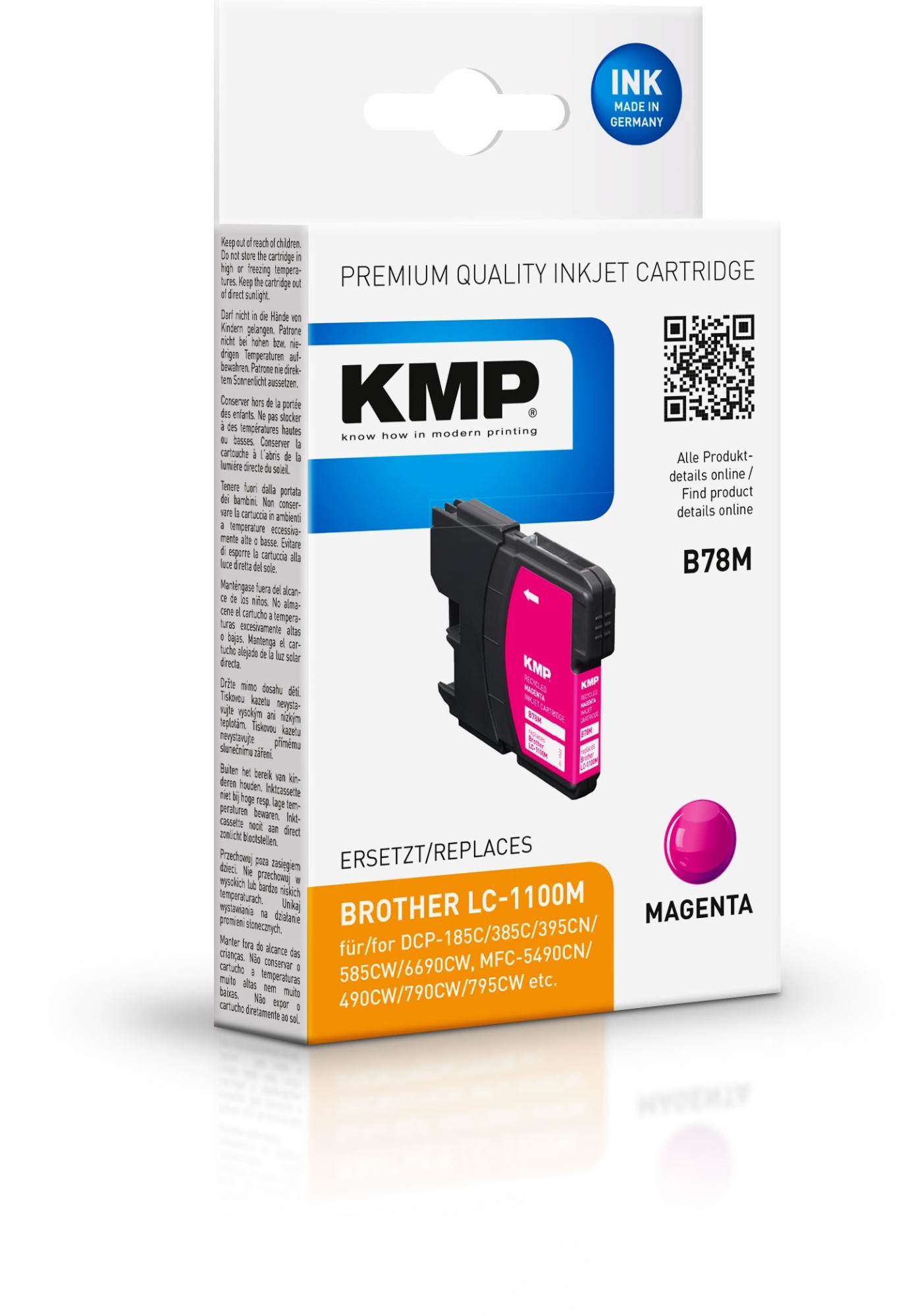 KMP B78M ink cartridge 1 pc(s) Compatible Magenta
