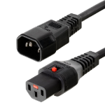 IEC LOCK PC1022 power cable Black 3 m C14 coupler C13 coupler