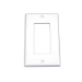 C2G Decorative Single Gang Wall Plate - White