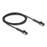 DeLOCK RJ45 Slim Network Cable Cat.8.1 U/FTP angled up to 40 Gbps black 2 m