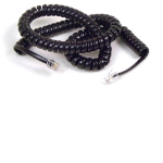 Belkin Coiled Telephone Handset Cord, 25 feet (7.6m), Black 299.2" (7.6 m)