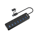 LevelOne Equip 128965 7-Port USB 3.2 Gen 1 Hub with Power Adapter