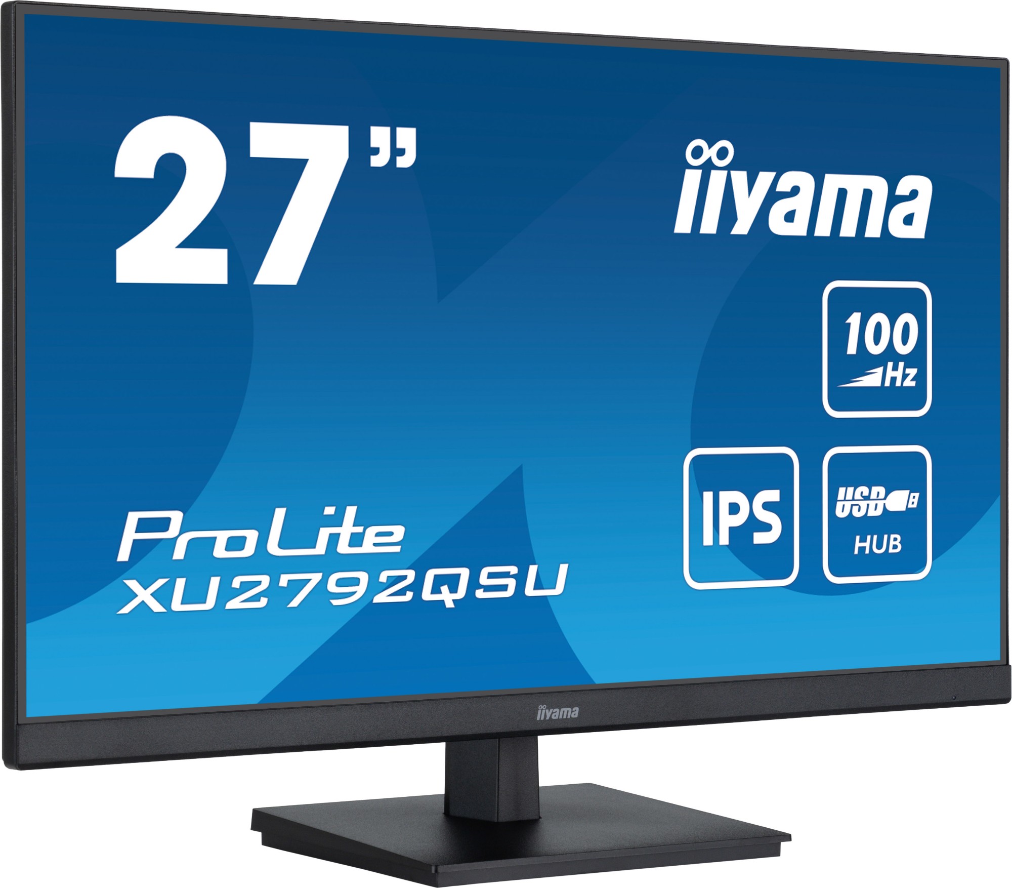 iiyama ProLite 27” QHD IPS technology panel with USB hub and 100Hz refresh rate
