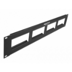 DeLOCK Easy 45 19″ Patch Panel cut-out 4 x 90.5 x 45.2 mm, 2U, black