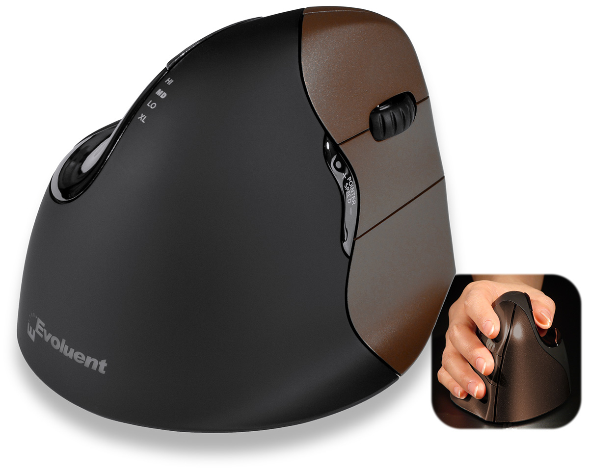 Evoluent VerticalMouse 4 mouse Right-hand RF Wireless Optical