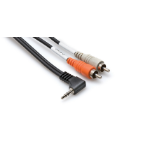 Hosa Technology CMR-206R audio cable 1.8 m 3.5mm TRS 2 x RCA Black, Grey, Orange