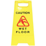 CLEANLINK WET FLOOR SAFETY SIGN 320 X 310 X 650MM YELLOW