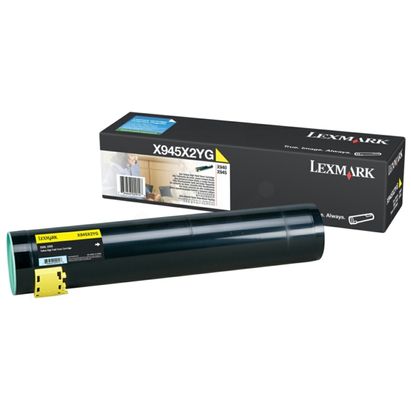 Image of Lexmark X945X2YG Toner yellow. 22K pages ISO/IEC 19752 for Lexmark X 9