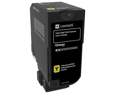 Image of Lexmark 74C2HYE Toner-kit yellow return program corporate, 12K...