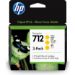 HP 3ED79A/712 Ink cartridge yellow multi pack 29ml Pack=3 for HP DesignJet T 200