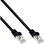 InLine Patch Cable F/UTP Cat.5e black 0.5m