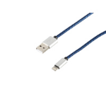 shiverpeaks 14-50022 - 2 m - Lightning - USB A - Blue - Straight - Straight