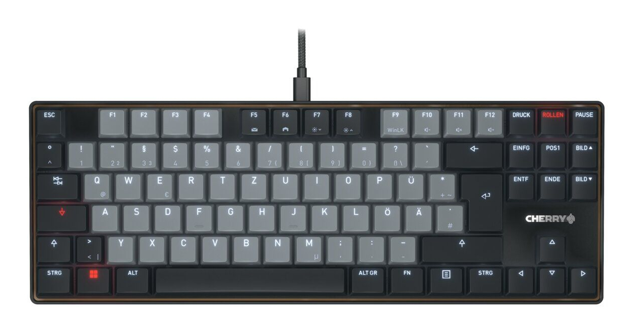 CHERRY KC 500 MX LP TKL keyboard Home/Office USB QWERTZ German Black, Grey