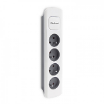 Qoltec 50295 power extension 1.8 m 4 AC outlet(s) Indoor Grey, White