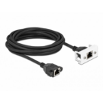 DeLOCK Network Extension Cable for Easy 45 Module S/FTP RJ45 jack to RJ45 jack Cat.6A 5 m black