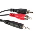Videk 3.5mm Plug to 2 Phono Plugs Stereo Cable 15Mtr -