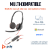 Poly Blackwire 3225 Stereo USB-C Headset +3.5mm Plug +USB-C/A Adapter