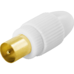 Deltaco DEL-664 wire connector 1x 9.5mm M Gold, White
