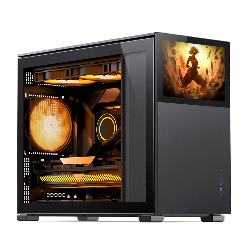D31 Standard Screen Micro-ATX PC Case  Black Tempered Glass