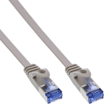 InLine Flat patch cable, U/FTP, Cat.6A, grey, 7m