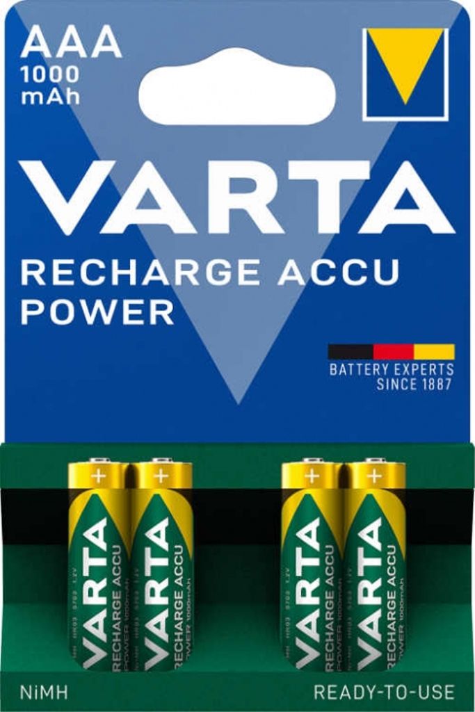 EU Product - Recharge Accu Power AAA battery 1000 mAh, 4-pack thumbnail